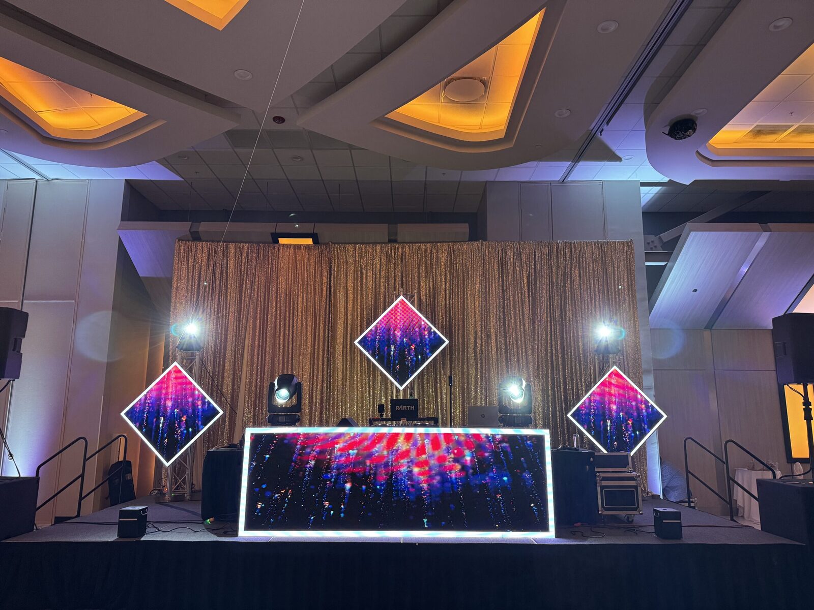 Corporate event crowd celebration